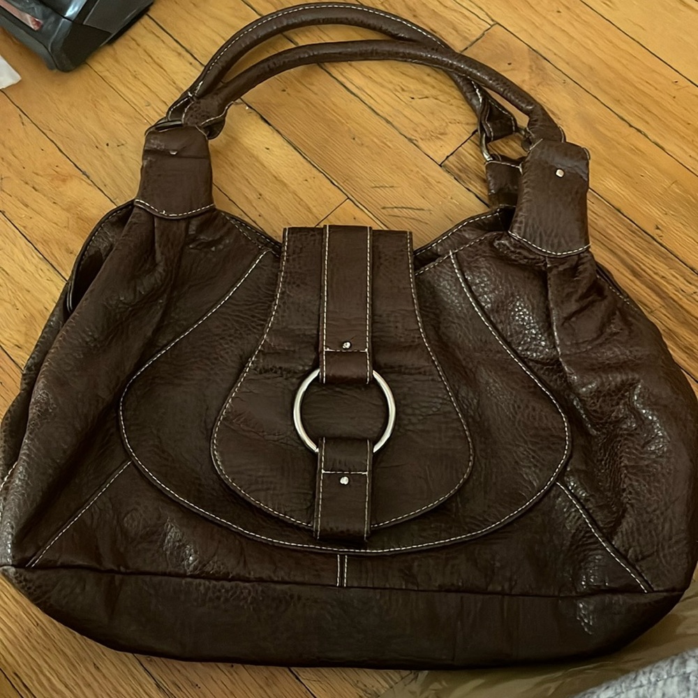 Brown leather purse